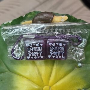 Coach Poppy !¡RARE¡! Hair Cubes (Hair Tie), Purple NWOT